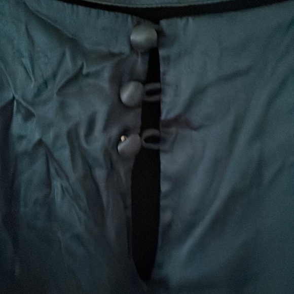 Peacock Blue silk Banana Republic ruched mini dress - Picture 4 of 7